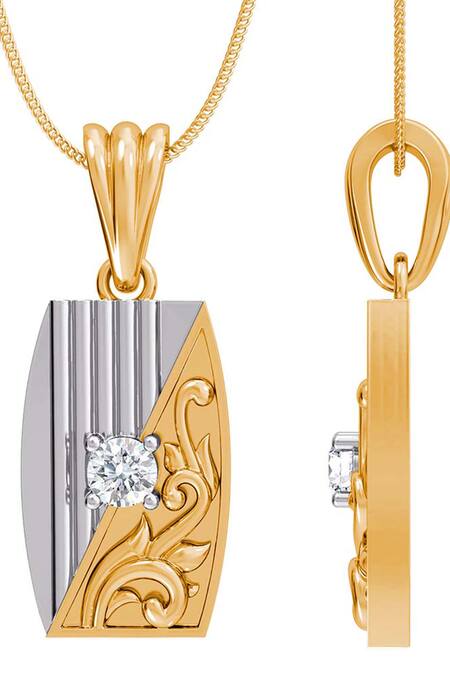 Buy Divine Solitaires Gold Diamond Solitaire Pendant Online at Aza Fashions Buy_Divine Solitaires_Gold Diamond Solitaire Pendant_Online_at_Aza_Fashions
