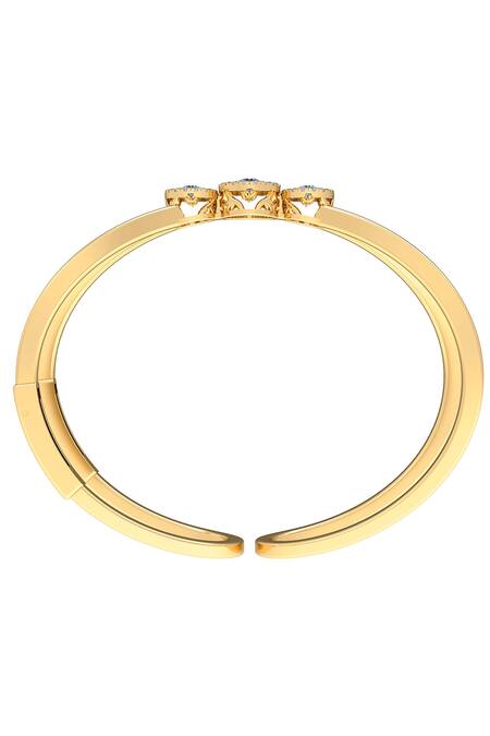 Buy Divine Solitaires Gold Plated Imitation Diamonds Abstract Cutwork Bracelet Online at Aza Fashions Buy_Divine Solitaires_Gold Plated Imitation Diamonds Abstract Cutwork Bracelet_Online_at_Aza_Fashions