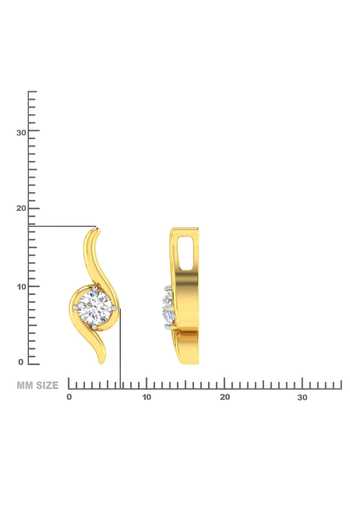 Divine Solitaires_Yellow 18kt Gold Swirl Cutwork Diamond Pendant_Online_at_Aza_Fashions