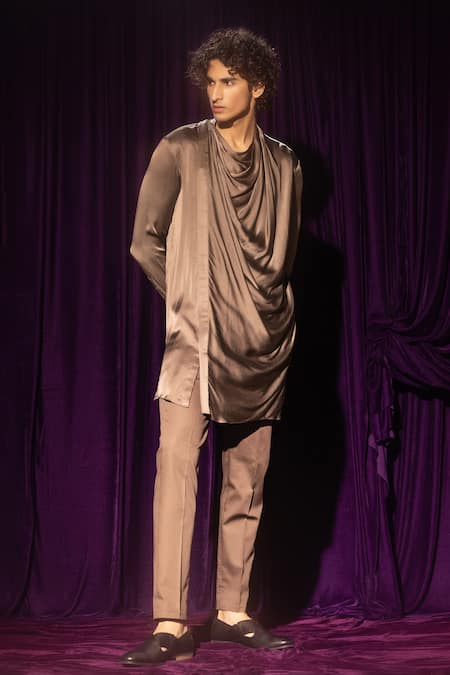 Chhaya Mehrotra Arthrit Cowl Solid Kurta With Pant 