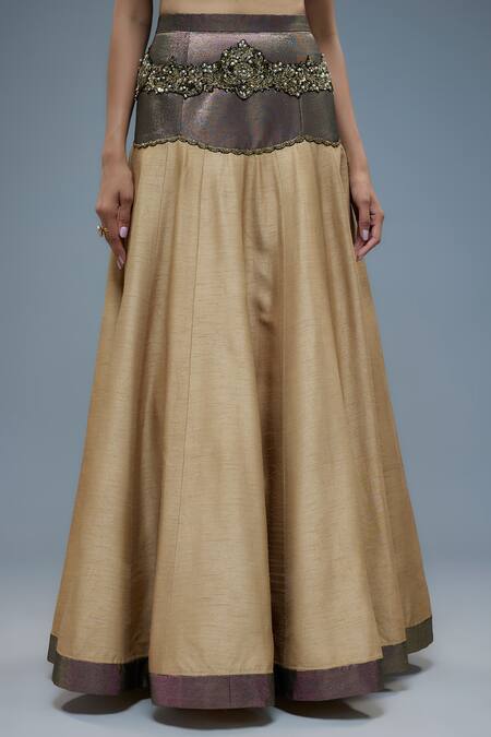 Rocky Star Yellow Polyurethane Embroidery Square Neck Bloom Patch Lehenga Set Online at Aza Fashions Rocky Star_Yellow Polyurethane Embroidery Square Neck Bloom Patch Lehenga Set _Online_at_Aza_Fashions