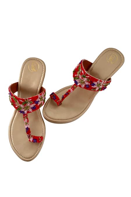 Preet Kaur Lily Embroidered Wedges 