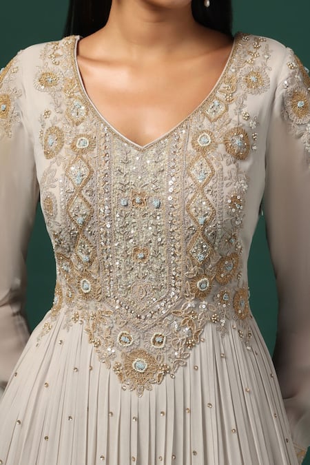 Two Sisters By Gyans Frilly Tiered Anarkali Set 