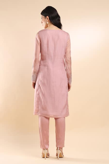 Amrta By Guneet Kondal Enchanted Lake Blossom Kurta Set 