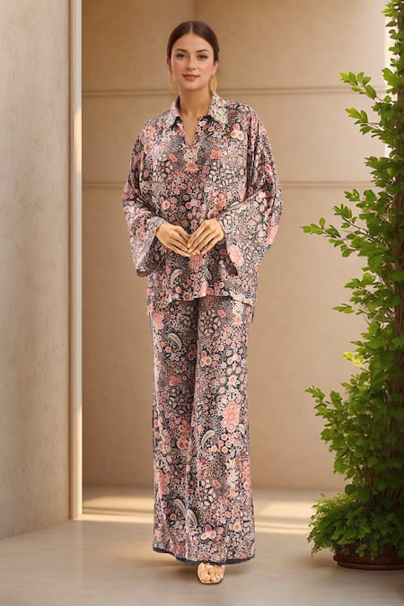 Ridhi Mehra Floral Print Shirt With Pant 