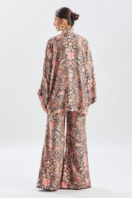 Ridhi Mehra Floral Print Embellished Shirt & Pant Set 