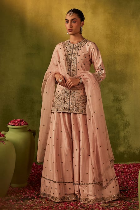 Manvi Kapoor Ambi Embroidered Kurta Sharara Set 