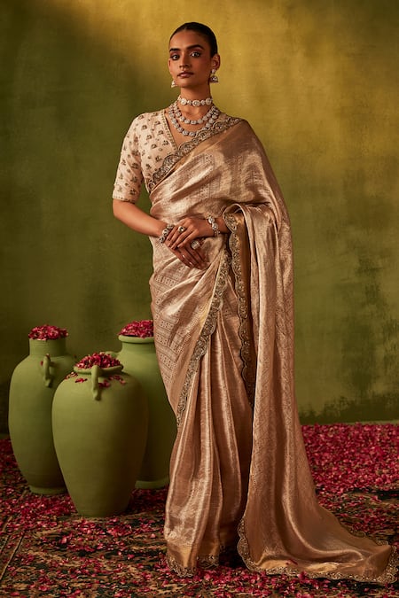 Manvi Kapoor Gulabi Embroidered Saree With Blouse 