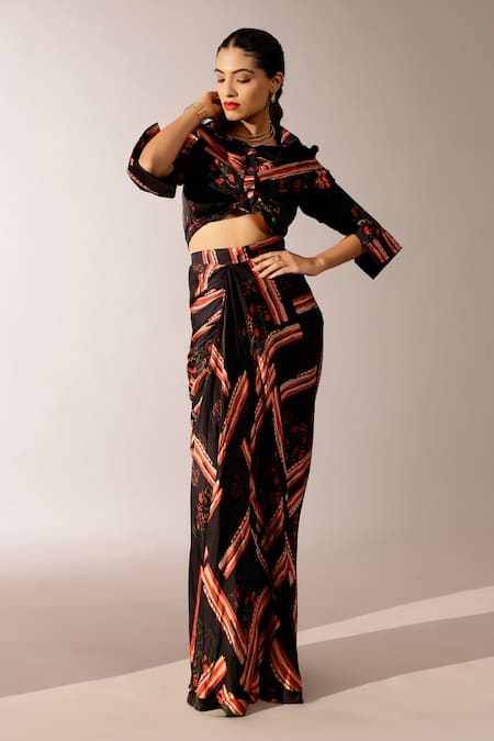 Studio Surbhi Johri Abstract Printed Shirt Skirt Set 