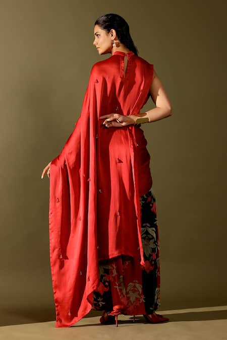 Studio Surbhi Floral Printed Pant Saree Set 