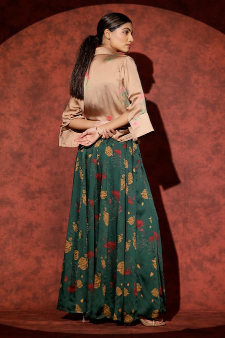 Studio Surbhi Floral Print Lehenga Set With Matching Shirt 