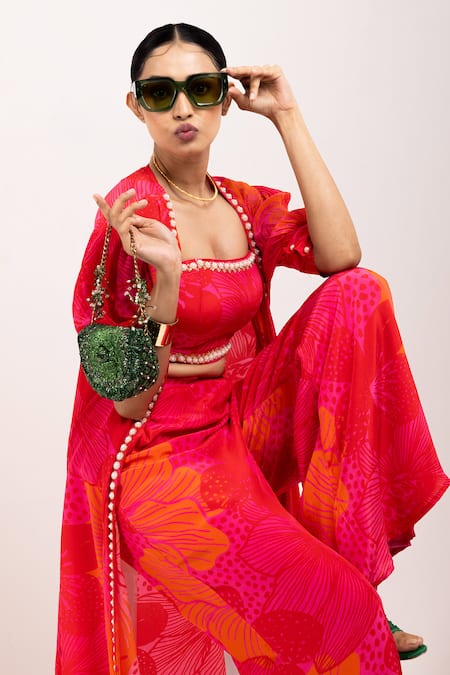 Day And Mood Floral Printed Jacket & Pant Set 