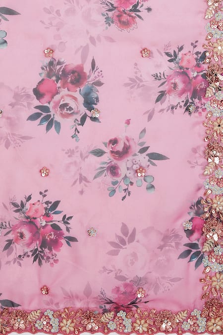 Samyukta Singhania Burgundy Polyester, Organza Sequins, Stones, Zari, Floral Lehenga Set Online at Aza Fashions Samyukta Singhania_Burgundy Polyester, Organza Sequins, Stones, Zari, Floral Lehenga Set_Online_at_Aza_Fashions