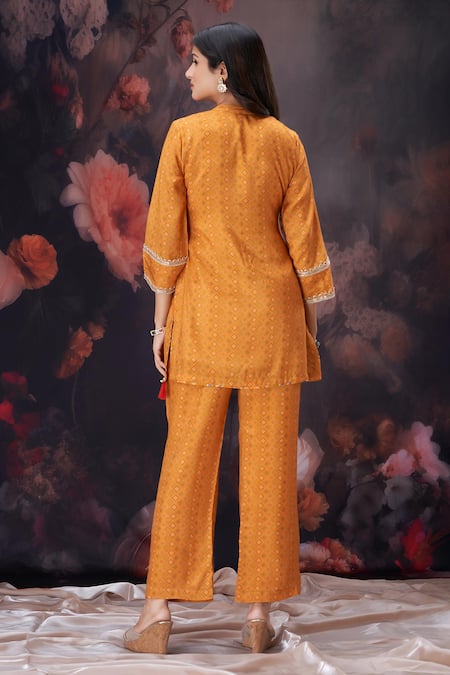 Amani Geometric Print Kurta & Pant Set 