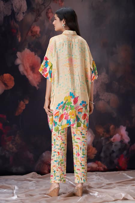 Amani Botanical Print Shirt & Pant Set 
