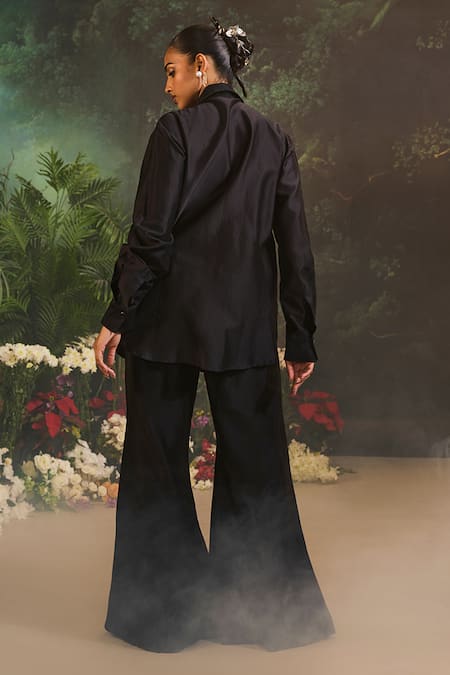 Divya Aggarwal Floral Beaded Chanderi Silk Shirt & Pant Set 