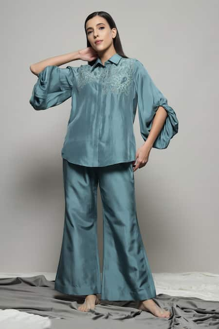 Sakshi Khetterpal Oversized Sleeve Shirt & Pant Set 