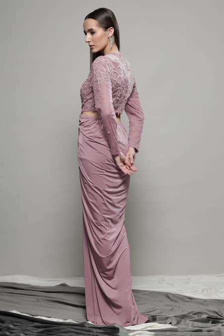 Sakshi Khetterpal Jaal Embroidered Pink Gown 