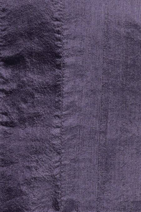 Shop_Sakshi Khetterpal_Purple Silk, Linen Embroidery Collared Floral Shirt And Pant Set _Online_at_Aza_Fashions