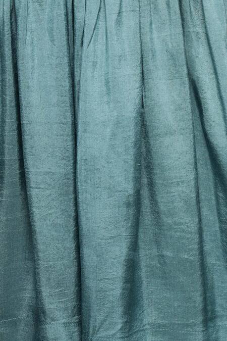 Buy Sakshi Khetterpal Green Silk, Linen Beads Round Neck Floral Embroidered Top And Pant Set Online at Aza Fashions Buy_Sakshi Khetterpal_Green Silk, Linen Beads Round Neck Floral Embroidered Top And Pant Set _Online_at_Aza_Fashions