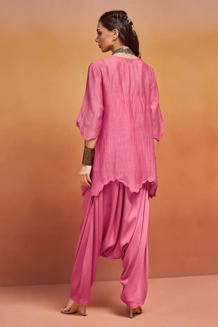 Shikha Malik Cutwork & Cording Detail Kurta Set 