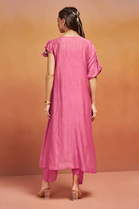 Shikha Malik Cutwork & Cording Detail Kurta Set 