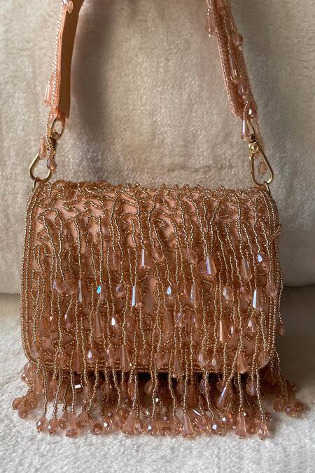 Kreivo by Vamanshi Damania Crystal Tassel Bucket Bag 