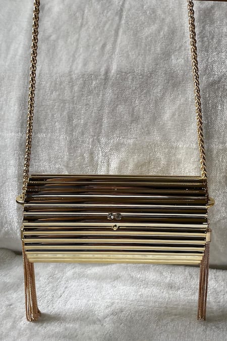 Kreivo by Vamanshi Damania Gold Tassel Detailed Bucket Bag 