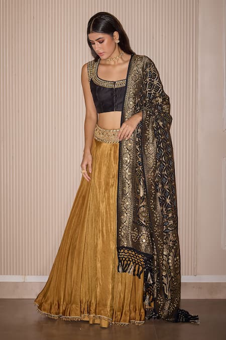 Twenty Nine Mirror Embroidered Lehenga Set 