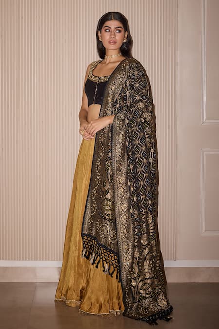 Twenty Nine Gold Mirror Zardozi Lehenga Set 
