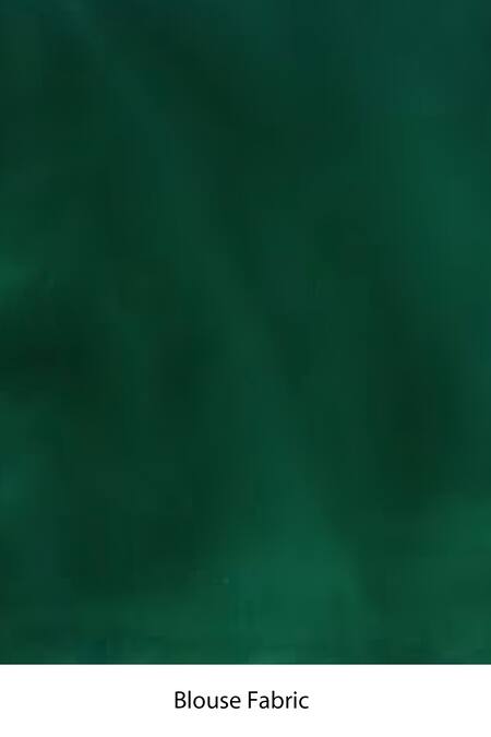 Masaba Green Crepe, Palmscape Foil Print Crushed Saree With Unstitched Blouse Piece at Aza Fashions Masaba_Green Crepe, Palmscape Foil Print Crushed Saree With Unstitched Blouse Piece_at_Aza_Fashions