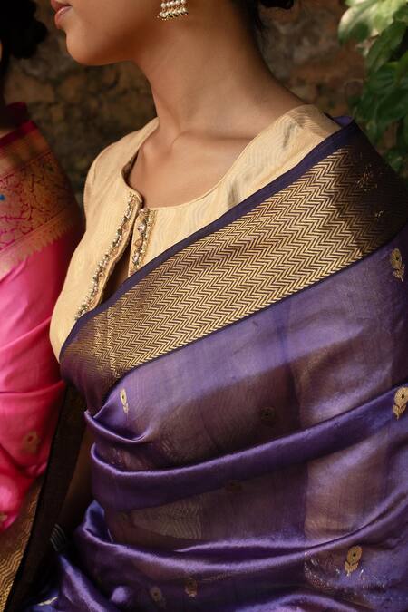 Buy Priyanka Raajiv Purple Silk, Silk, Embroidery Woven Buti Saree Online at Aza Fashions Buy_Priyanka Raajiv_Purple Silk, Silk, Embroidery Woven Buti Saree _Online_at_Aza_Fashions