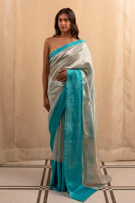 Priyanka Raajiv Mohi Floral Woven Saree With Running Blouse 