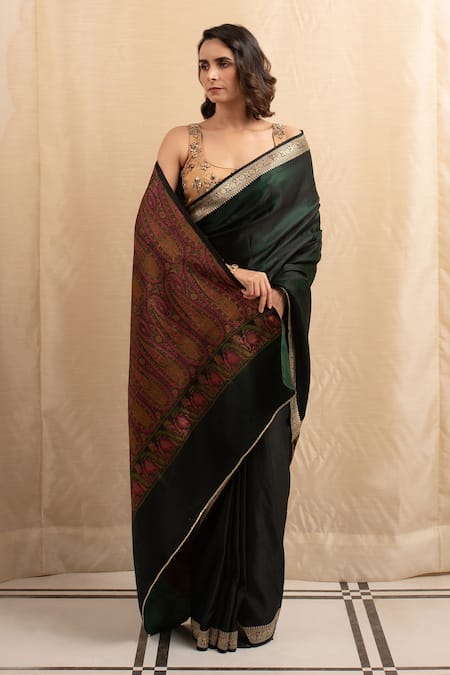 Priyanka Raajiv Rukma Paisley Tanchoi Saree With Running Blouse 