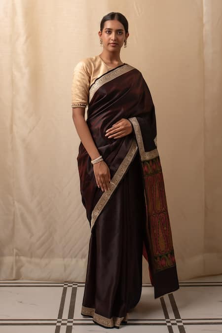 Priyanka Raajiv Rukma Paisley Tanchoi Detailed Saree With Running Blouse 