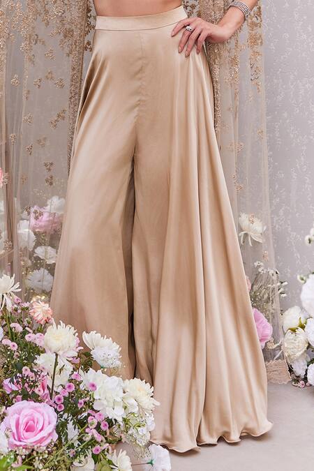 Buy Saisha Beige Satin Sequins, Cut Work Sweetheart Neck Dori Embroidered Cape Sharara Set Online at Aza Fashions Buy_Saisha_Beige Satin Sequins, Cut Work Sweetheart Neck Dori Embroidered Cape Sharara Set _Online_at_Aza_Fashions