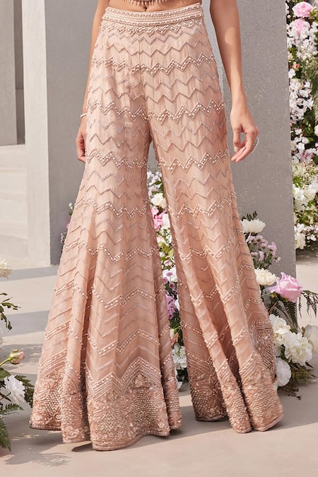 Saisha Pink Organza Pearls, Sequins, Beads Cutdana Embroidered Corset Sharara Set at Aza Fashions Saisha_Pink Organza Pearls, Sequins, Beads Cutdana Embroidered Corset Sharara Set _at_Aza_Fashions