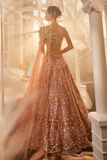 Swish By Dolcy And Simran Iris 3D Sequin Embroidered Lehenga Set 