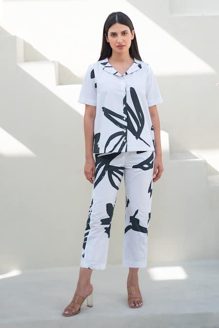 Merakus Fern Print Shirt With Pant 