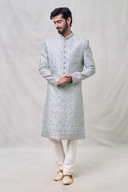 Arihant Rai Sinha Thread Embroidered Sherwani With Churidar 