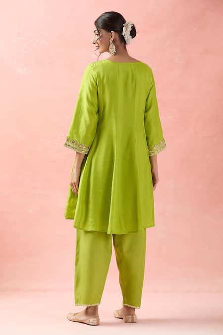 Samyukta Singhania Floral Gota Patti Anarkali Salwar Set 