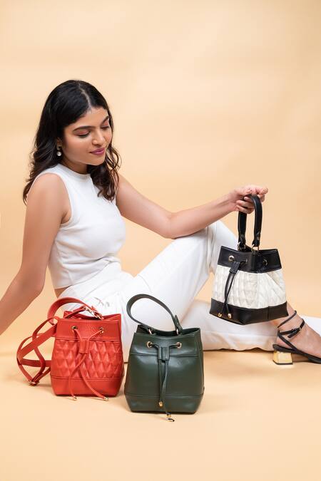 SG Collection By Sonia Gulrajani_Green Handcrafted Sling Bag _Online_at_Aza_Fashions