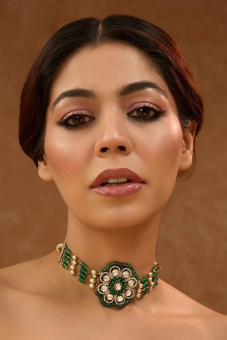 Karisa Designs Moissanite Embellished Choker Necklace 