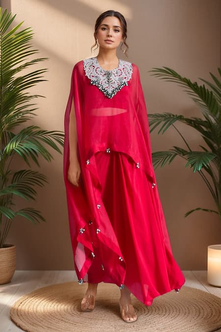Prisho Dori Embroidered Kaftan Set 