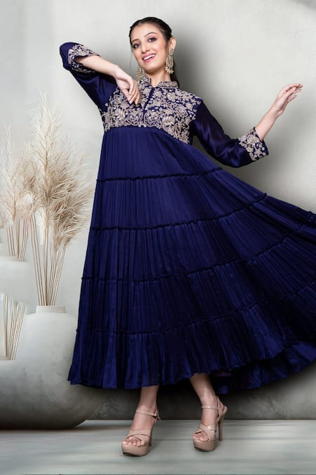 Namrataa Nopany Gul Embroidered Tiered Anarkali 