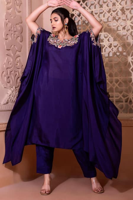 Namrataa Nopany Embroidered Cape Set with Pant 