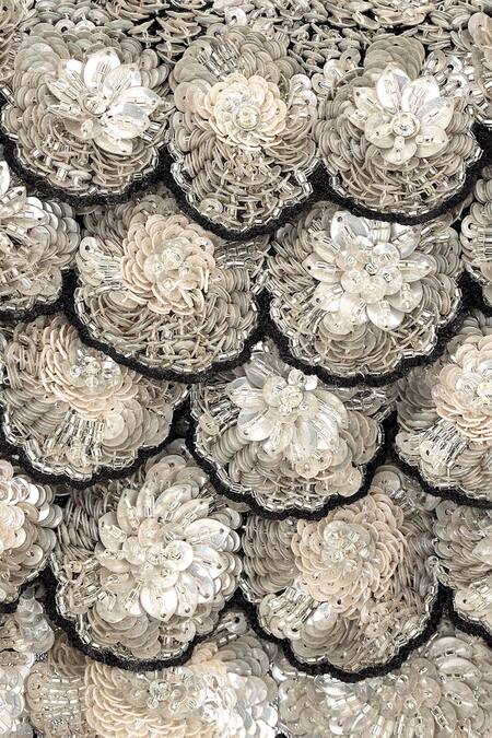 Buy Aanchal Sayal Black Cutdana Ebony 3d Scallop Bloom Bag Online at Aza Fashions Buy_Aanchal Sayal_Black Cutdana Ebony 3d Scallop Bloom Bag_Online_at_Aza_Fashions