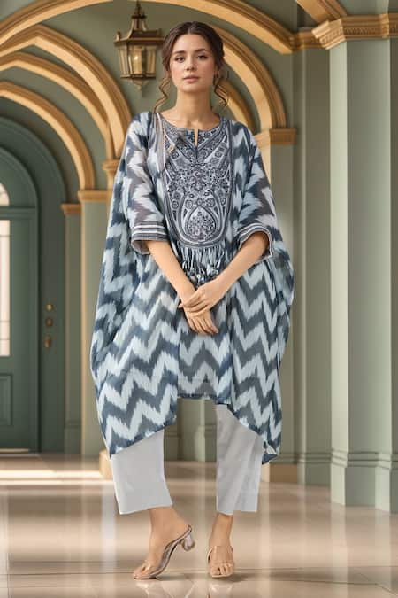 Prisho Ikkat Print Kaftan Pant Set 