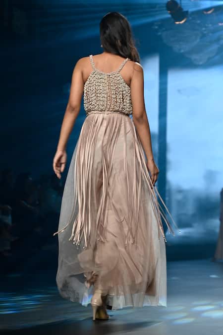 Babita Malkani Pearl Tassel Embellished Jumpsuit 