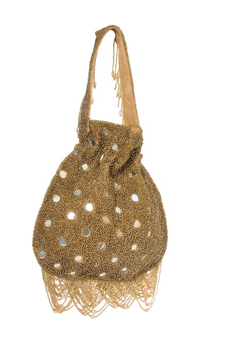 Tasna Gold Mirror Cutdana Potli 